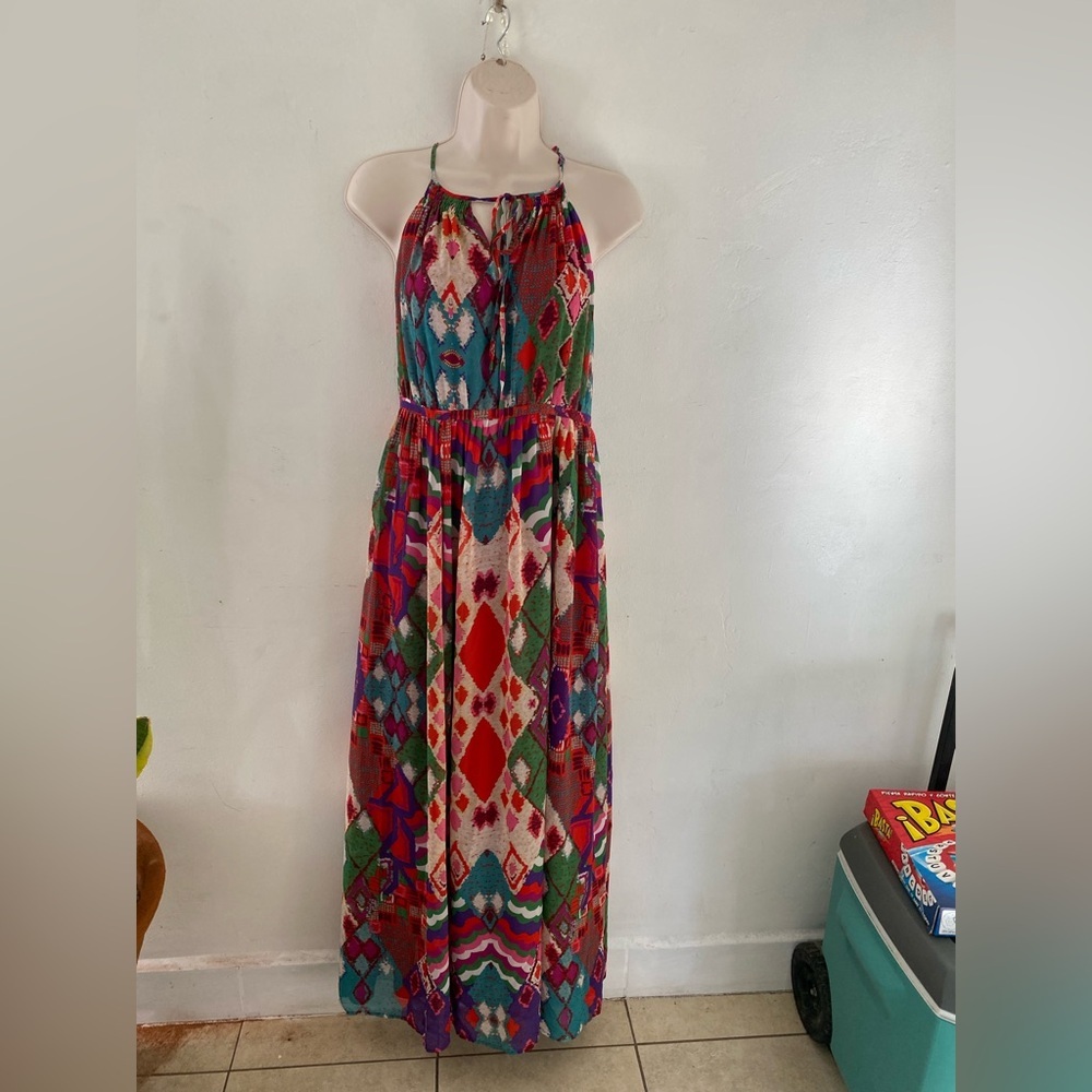 Maeve Colorful Patterned Maxi Dress size 10P